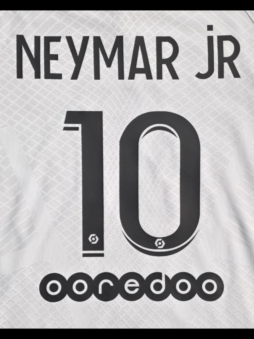 Jordan X PSG Neymar Jr #10 2022/2023 Authentic Away Gray Jersey New Ligue 1 Patc